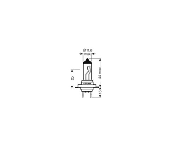 Крушка OSRAM H7 12V 55W PX26d NIGHT BREAKER PLUS за HONDA CIVIC IX (FK) хечбек от 2012 до 2015