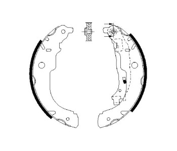 Комплект спирачни челюсти BOSCH за CITROEN DS3 кабриолет от 2013 до 2015
