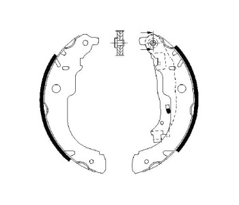 Комплект спирачни челюсти BOSCH за PEUGEOT 207 товарен от 2006