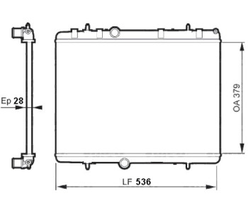 Воден радиатор VALEO за PEUGEOT 308 (T7) CC кабрио от 2009 до 2013