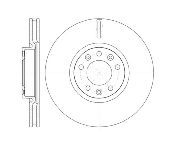 Спирачен диск вентилиран Ø304mm за PEUGEOT 508 I (8D_) от 2010 до 2018