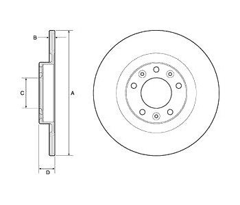 Спирачен диск плътен Ø290mm DELPHI за PEUGEOT 308 II (T9) от 2013 до 2021