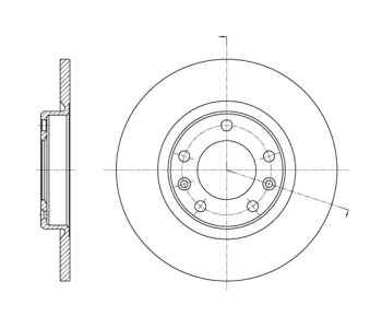 Спирачен диск плътен Ø268mm за PEUGEOT 308 II (T9) от 2013 до 2021