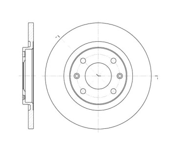 Спирачен диск плътен Ø266mm за CITROEN C4 CACTUS от 2014