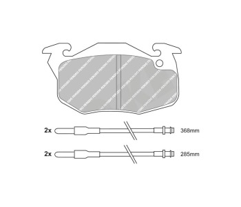 Комплект спирачни накладки FERODO THERMO QUIET за CITROEN AX (ZA-_) от 1986 до 1991
