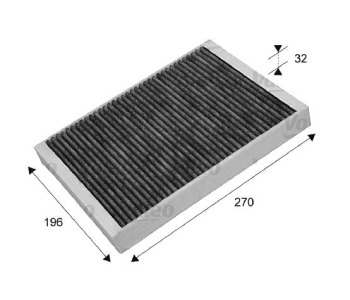 Филтър купе (поленов филтър) активен въглен VALEO за CITROEN C6 (TD) от 2005 до 2012