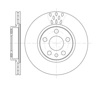 Спирачен диск вентилиран Ø257mm за CITROEN JUMPY II товарен от 2007 до 2016