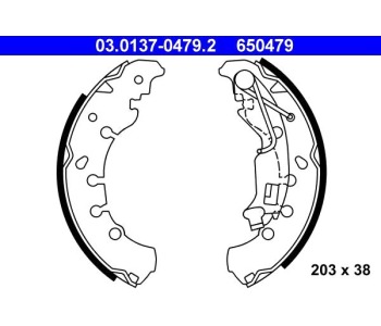 Комплект спирачни челюсти ATE за FIAT PUNTO (199) от 2012