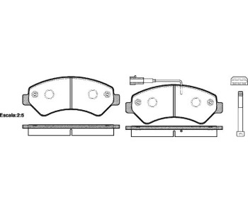 Комплект спирачни накладки ROADHOUSE за FIAT DUCATO (250) товарен от 2006