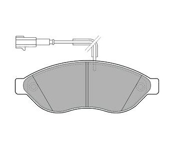 Комплект спирачни накладки DELPHI за FIAT DUCATO (250) товарен от 2006