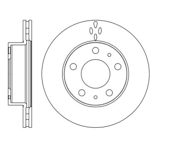 Спирачен диск вентилиран Ø300mm за PEUGEOT BOXER (244) товарен от 2002 до 2006