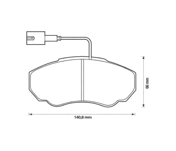 Комплект спирачни накладки JURID за CITROEN JUMPER I (230L) товарен от 1994 до 2002