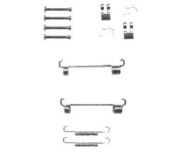 Комплект принадлежности, челюсти за ръчна спирачка DELPHI за FIAT DUCATO (230) платформа от 1994 до 2002