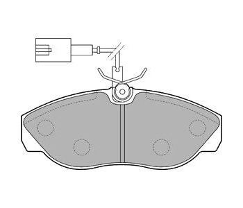 Комплект спирачни накладки DELPHI за FIAT DUCATO (230) товарен от 1994 до 2002