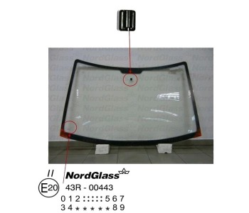 Челно стъкло NordGlass за CITROEN JUMPY I (BU, BV, BW, BX) платформа от 1999 до 2006