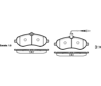 Комплект спирачни накладки ROADHOUSE за CITROEN JUMPY II товарен от 2007 до 2016