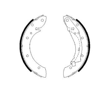 Комплект спирачни челюсти BOSCH за CITROEN BERLINGO (M) товарен от 1996 до 2011