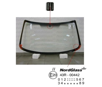 Челно стъкло NordGlass за CITROEN BERLINGO (M) товарен от 1996 до 2011