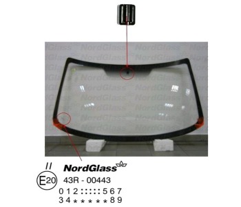 Челно стъкло NordGlass за CITROEN BERLINGO (M) товарен от 1996 до 2011