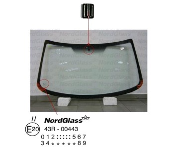 Челно стъкло NordGlass за CITROEN BERLINGO (MF) пътнически от 1996 до 2011
