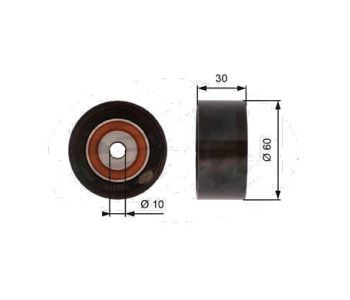 Паразитна/ водеща ролка, зъбен ремък GATES T42162 за MAZDA 3 (BL) седан от 2008 до 2014