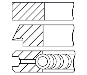 Комплект сегменти (+0,40mm) GOETZE за PEUGEOT 306 (7E, N3, N5) комби от 1994 до 2002