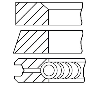 Комплект сегменти (+0.00mm) GOETZE за PEUGEOT 106 I (1A, 1C) от 1991 до 1996