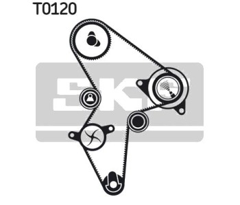 Водна помпа+ к-кт ангренажен ремък SKF VKMC 03121 за PEUGEOT 106 I (1A, 1C) от 1991 до 1996