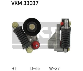 Обтящна ролка, пистов ремък SKF VKM 33037 за PEUGEOT 206 CC (2D) кабрио от 2000 до 2009