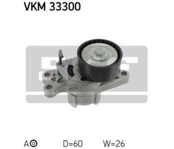 Обтящна ролка, пистов ремък SKF VKM 33300 за PEUGEOT 206 CC (2D) кабрио от 2000 до 2009
