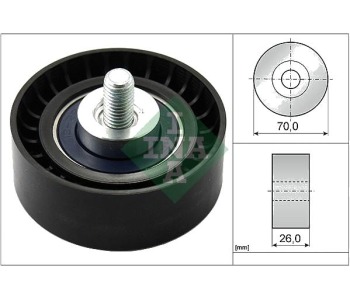 Паразитна/ водеща ролка, пистов ремък INA 532 0434 10 за PEUGEOT 406 (8B) седан от 1995 до 2005