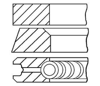 Комплект сегменти (+0,40mm) GOETZE за FORD GRANADA (GNU) комби от 1977 до 1985