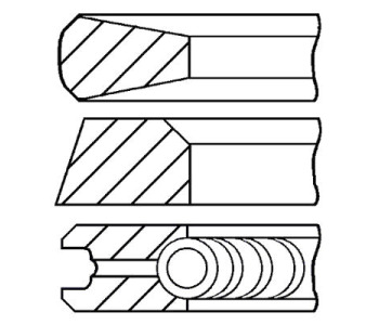 Комплект сегменти (+0,50mm) GOETZE за PEUGEOT BOXER (230P) пътнически от 1994 до 2002