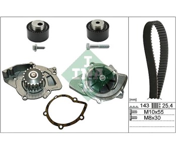 Водна помпа+ к-кт ангренажен ремък INA 530 0368 30 за CITROEN JUMPER II (244) платформа от 2002 до 2006