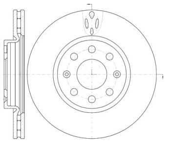 Спирачен диск вентилиран Ø257mm за OPEL CORSA D (S07) товарен от 2006