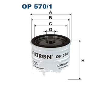 Маслен филтър FILTRON OP 570/1 за CHEVROLET AVEO (T250, T255) седан от 2005