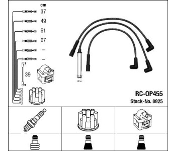 Комплект запалителни кабели NGK за OPEL COMBO A (38_, 48_) KADETT E от 1986 до 1994