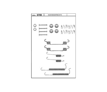 Комплект принадлежности, челюсти за ръчна спирачка QUICK BRAKE за OPEL ASTRA F (53_, 54_, 58_, 59_) хечбек от 1991 до 1998