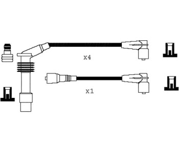 Комплект запалителни кабели VALEO за OPEL ASTRA F CLASSIC хечбек от 1998 до 2002