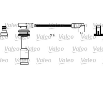 Комплект запалителни кабели VALEO за OPEL ASTRA F (55_) товарен от 1991 до 1999