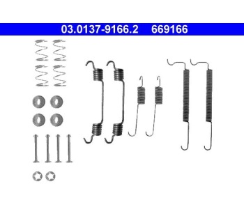 Комплект принадлежности, спирани челюсти ATE за OPEL CORSA A TR (S83) седан от 1982 до 1993