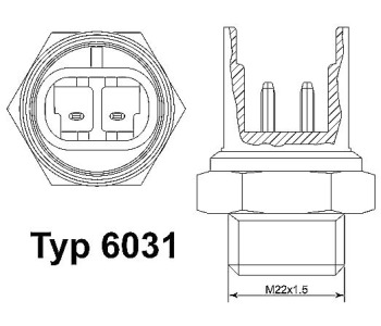 Термошалтер, вентилатор на радиатора WAHLER за OPEL CORSA A (S83) хечбек от 1982 до 1991
