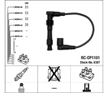 Комплект запалителни кабели NGK за OPEL ASTRA F (53_, 54_, 58_, 59_) хечбек от 1991 до 1998
