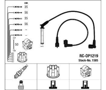 Комплект запалителни кабели NGK за OPEL ASTRA F (53_B) кабриолет от 1993 до 2001