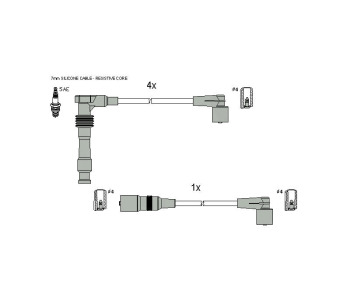 Комплект запалителни кабели STARLINE за OPEL CALIBRA A (85_) от 1990 до 1997
