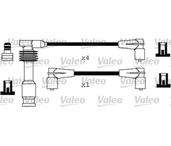 Комплект запалителни кабели VALEO за OPEL CORSA B (S93) хечбек от 1993 до 2002