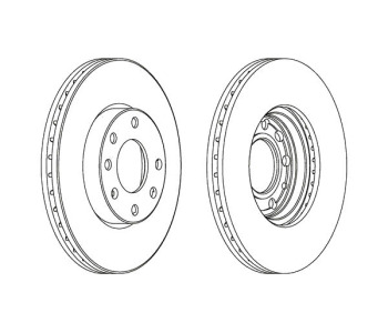 Спирачен диск вентилиран Ø256mm FERODO за OPEL ASTRA G (F70) товарен от 1999 до 2005