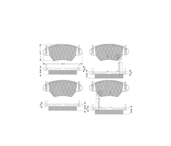 Комплект спирачни накладки STARLINE за OPEL ASTRA G (F70) товарен от 1999 до 2005