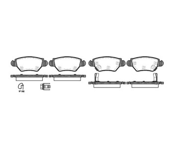 Комплект спирачни накладки ROADHOUSE за OPEL ASTRA G (F35_) комби от 1998 до 2009