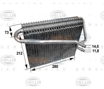 Изпарител, климатична система HELLA 8FV 351 211-031 за OPEL ASTRA G (F48_, F08_) хечбек от 1998 до 2009